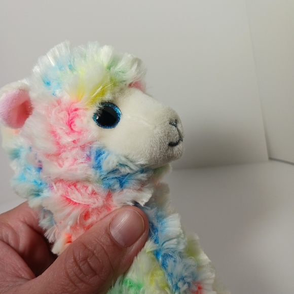 TY Beanie Babies Lola the Llama 8" Plush Rainbow Multicolored Stuffed Animal - Picture 9 of 10